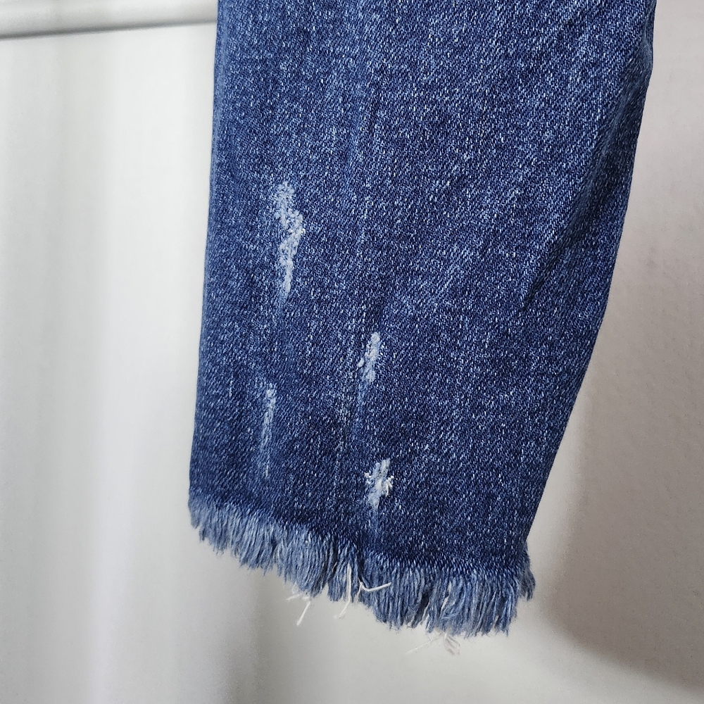 Zara Basic Dark Blue Medium Distressed Skinny Jea… - image 8